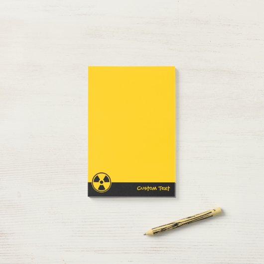 Waarschuwingsradioactiviteit Post-it® Notes (Op bureau)