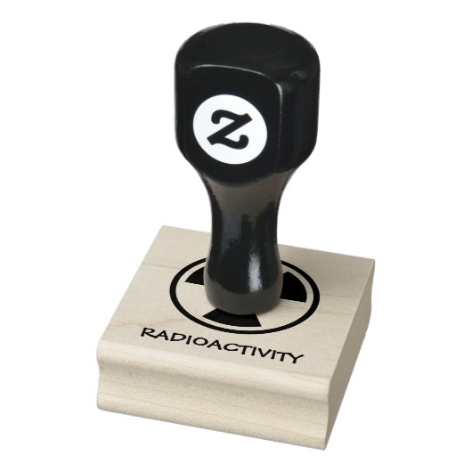 Waarschuwingsradioactiviteit Rubberstempel (Stempel)