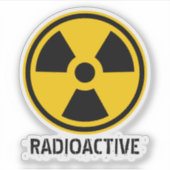 Waarschuwingsradioactiviteit Sticker (Voorkant)