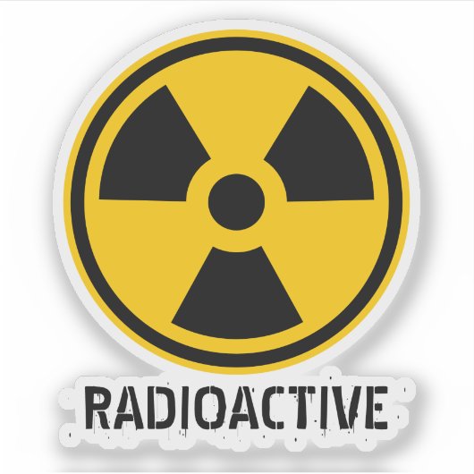 Waarschuwingsradioactiviteit Sticker (Voorkant)