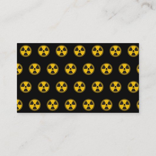 Waarschuwingsradioactiviteit Visitekaartje (Achterkant)
