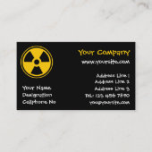 Waarschuwingsradioactiviteit Visitekaartje (Voorkant)