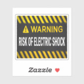 Waarschuwingsrisico van elektrische schokken sticker (Vel)