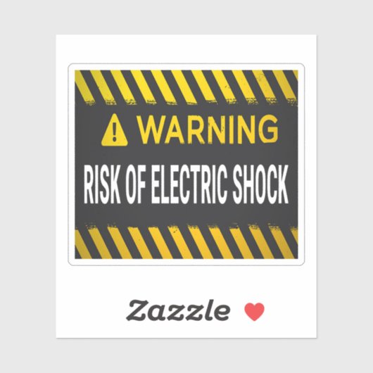 Waarschuwingsrisico van elektrische schokken sticker (Vel)
