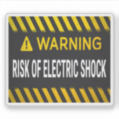 Waarschuwingsrisico van elektrische schokken sticker (Voorkant)