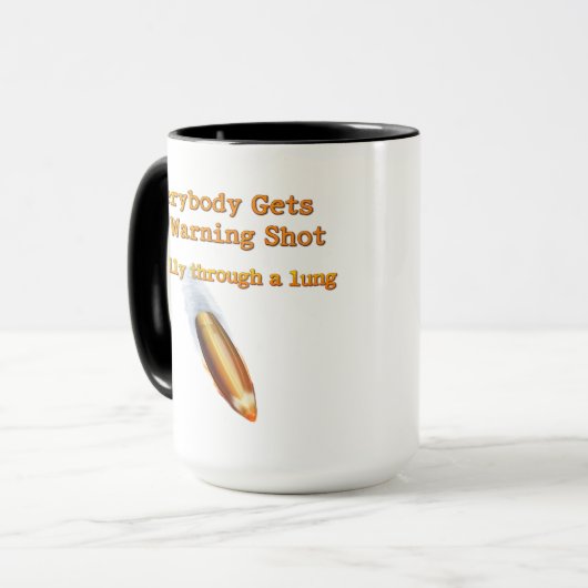 Waarschuwingsschot - 2e wijziging mok (Voorkant links)