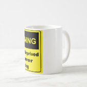 Waarschuwingssignaal affeine koffiemok (Voorkant rechts)