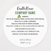 Waarschuwingssignaal kaarsen labels (Design 2)