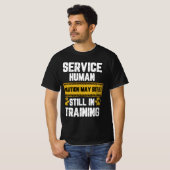 WAARSCHUWINGSSIGNAAL SERVICE MENSELIJKE VOORZICHTI T-SHIRT (Voorkant volledig)