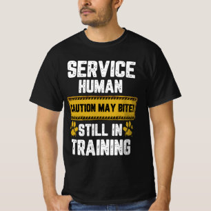 WAARSCHUWINGSSIGNAAL SERVICE MENSELIJKE VOORZICHTI T-SHIRT