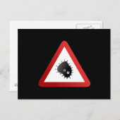 Waarschuwingssignaal voor bacteriën briefkaart (Voorkant / Achterkant)