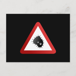 Waarschuwingssignaal voor bacteriën briefkaart