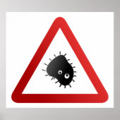 Waarschuwingssignaal voor bacteriën poster (Voorkant)