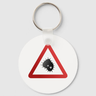 Waarschuwingssignaal voor bacteriën sleutelhanger