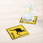 Waarschuwingssignaal voor kangoeroe kartonnen onderzetters (Insitu)