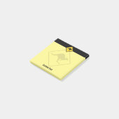 Waarschuwingssignaal voor kangoeroe post-it® notes (Schuin)