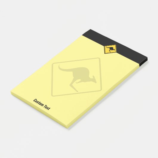Waarschuwingssignaal voor kangoeroe post-it® notes (Schuin)