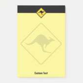 Waarschuwingssignaal voor kangoeroe post-it® notes (Voorkant)