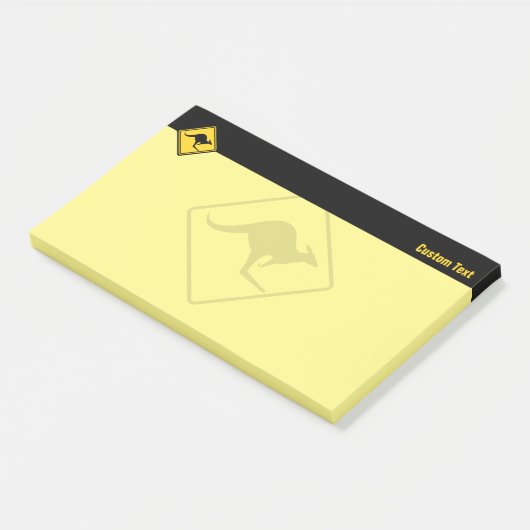 Waarschuwingssignaal voor kangoeroe post-it® notes (Schuin)