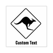 Waarschuwingssignaal voor kangoeroe rubberstempel (Afrduk)