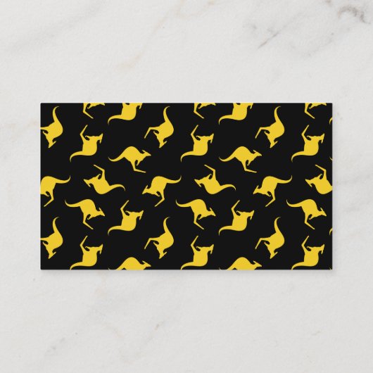 Waarschuwingssignaal voor kangoeroe visitekaartje (Achterkant)