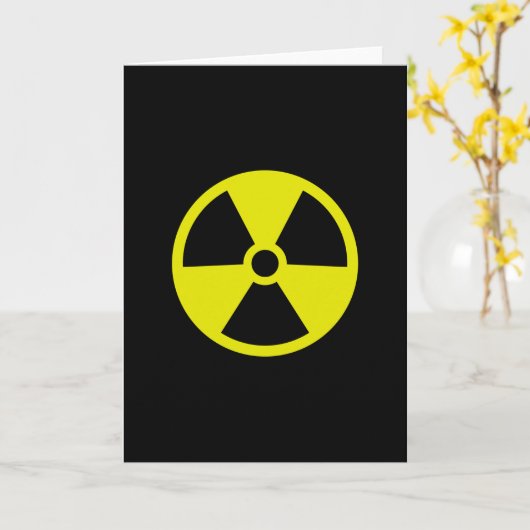 Waarschuwingssignaal voor radiatie kaart (Gele Bloem)