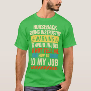 Waarschuwingssignaal voor ruitvormingsinstructies t-shirt