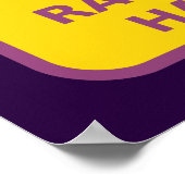 Waarschuwingssignaal voor stralingsgevaar poster (Hoek)