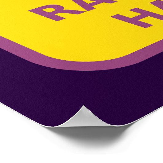 Waarschuwingssignaal voor stralingsgevaar poster (Hoek)