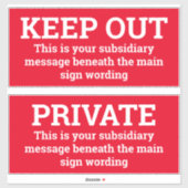 Waarschuwingssignalen - twee tekens als stickers (Vel)