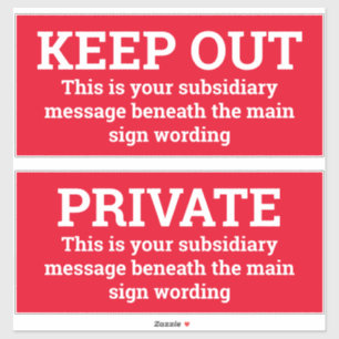 Waarschuwingssignalen - twee tekens als stickers