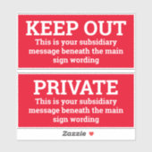 Waarschuwingssignalen - twee tekens als stickers (Vel)