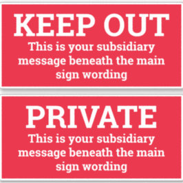 Waarschuwingssignalen - twee tekens als stickers