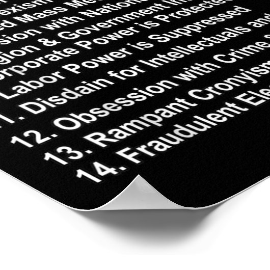 Waarschuwingssignalen van fascisme en anti-Trump v Poster (Hoek)