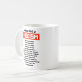 Waarschuwingssignalen van fascisme koffiemok (Voorkant links)