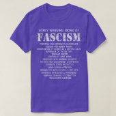 Waarschuwingssignalen van fascisme t-shirt (Design voorkant)