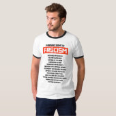 Waarschuwingssignalen van fascisme t-shirt (Voorkant volledig)