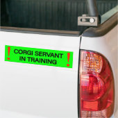 Waarschuwingssticker Corgi bediende Bumpersticker (Op Truck)