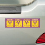 Waarschuwingssticker voor radioactieve materialen bumpersticker (Op auto)