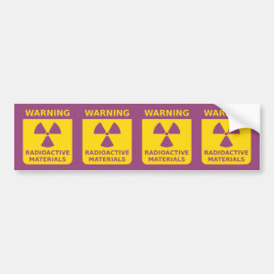 Waarschuwingssticker voor radioactieve materialen bumpersticker