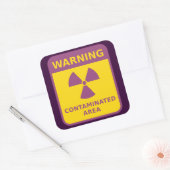 Waarschuwingssticker voor straling vierkante sticker (Envelop)