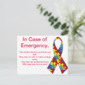 Waarschuwingsstickers voor noodgevallen briefkaart (Staand voorkant)