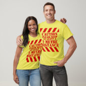 Waarschuwingsstrepen met een sociale afstand van 2 t-shirt (Unisex)
