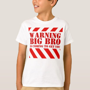 Waarschuwingsstrepen voor kinderen groot bro T-shi T-shirt