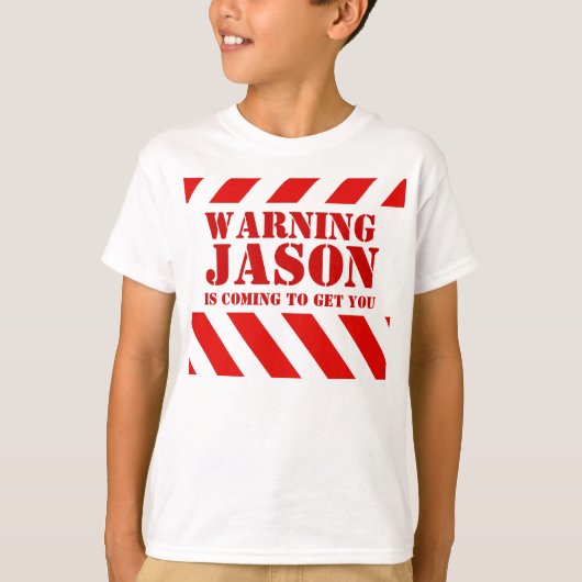 Waarschuwingsstrepen voor kinderen: jason t-shirt (Voorkant)