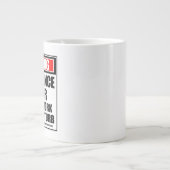 Waarschuwingsstuurprogramma voor defecte versie op grote koffiekop (Voorkant)