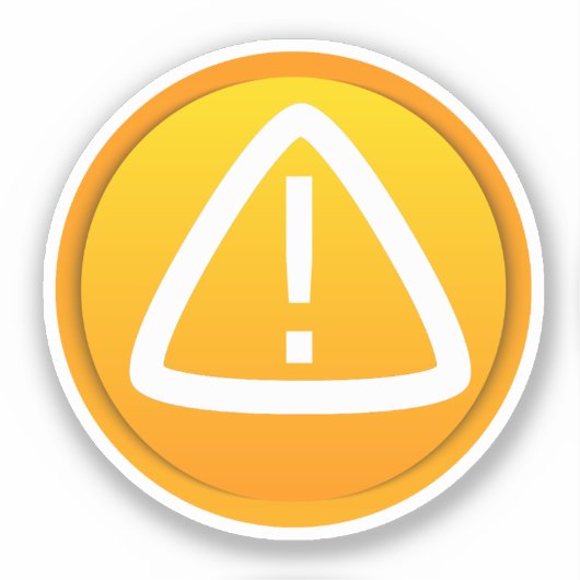 Waarschuwingssymbool Sticker (Voorkant)
