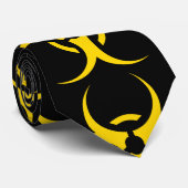 Waarschuwingssymbool voor atoomatoombio stropdas (Opgerold)