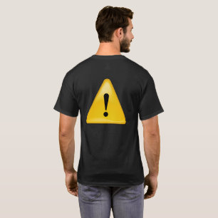 Waarschuwingssymbool voor de veiligheid van motorf t-shirt