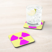 Waarschuwingssymbool voor straling bier onderzetter (Rechterzijde)